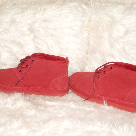Red Men's SIZE 11 SHOES By UGG Fuzzy Inside BOUGHT NOT WORN - Picture 5 of 6